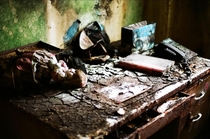 Abandoned childrens medical clinic St Bernard Parish  years post-Katrina Fuji Provia 