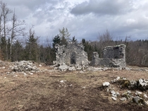 Abandoned church of st Cantianus in Rakov kocjan It is actually a part of open air museum learning trail as nerby are natural bridges caves gorges and various other karst phenomenons 