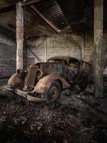 Abandoned classic Mercedes-Benz 