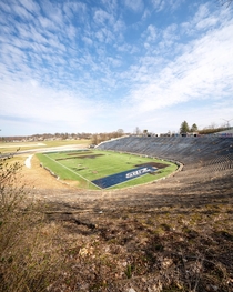 Abandoned college football stadium