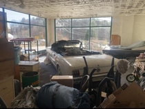 Abandoned dealership with cars left behind