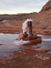 Abandoned Exploration Well Oil Mining Gone Wrong in the s Crystal Geyser Utah