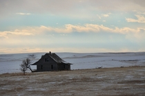 Abandoned farm house on the plains of eastern Colorado 