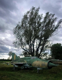 Abandoned fighter sleeping in a Hungarian plane graveyard
