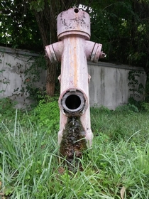 Abandoned fire hydrant still leaking 