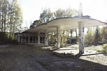Abandoned Gas Station in Naujoji Vilnia Lithuania 