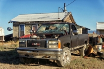 Abandoned GMC truck in Cisco UT 