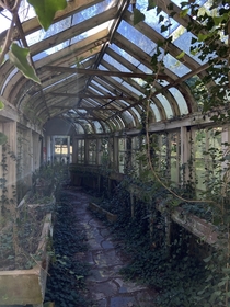 Abandoned greenhouse hallway  Indiana