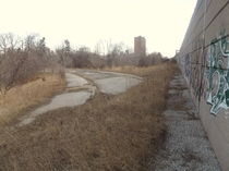 Abandoned highway on-ramp in Toronto ON 