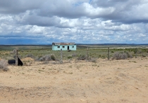 Abandoned homestead on the road to Chaco Canyon New Mexico 