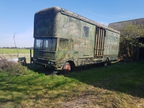 Abandoned horse trailer in the middle of nowhere
