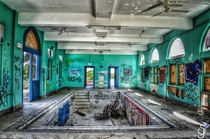 Abandoned hospital for kids with a rehab pool