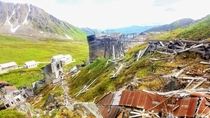 Abandoned Independence Gold mine and town houses -Fishhook Alaska