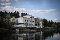 Abandoned lakeside building in Chisinau possibly pioneer-related 