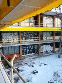 Abandoned motel inside which there was a hidden skatepark AIC 