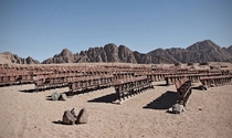 Abandoned movie theater in the middle of the Egyptian desert on the Sinai Peninsula Photo Kaupo Kikkas 