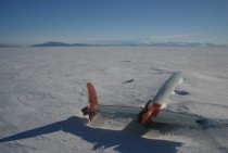 Abandoned plane buried by snow 