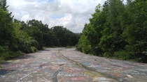 Abandoned portion of Highway  outside of Centralia Pennsylvania Otherwise known as the Graffiti Highway 