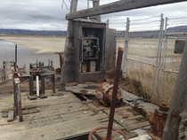 Abandoned Pump Station in the sinking ghost town of Drawbridge California 
