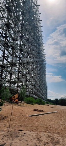 Abandoned radar system Duga near Chernobyl Ukraine