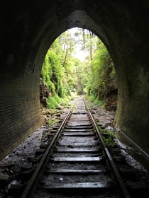 Abandoned rail tunnel Helensburgh NSW Australia 