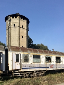 Abandoned railway water tower in Krakw Poland 