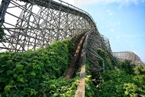 Abandoned roller coaster at Nara Dreamland in Japan 