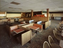 Abandoned s style Burger King restaurant Governors Island New York 
