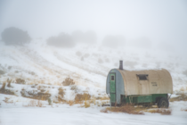 Abandoned Sheep Camp with Model Home vandalism Idaho USA  OC