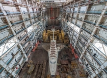 Abandoned Soviet Space Shuttle in a hangar by Ralph Mirebs 