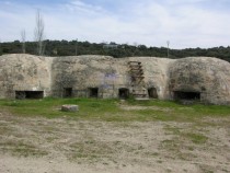 Abandoned Spanish civil war bunkers Brunete Madrid 