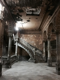 Abandoned staircase in Havana Cuba Theres a restaurant on the roof of this building 