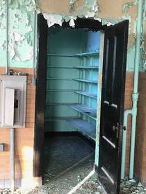 Abandoned storage room in a wing of the Buffalo Psychiatric Center