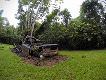 Abandoned truck in Belize Mountains 