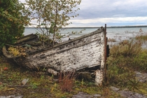 Abandoned vessel on the shores of the Bruce Peninsula in Ontario