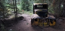 Abandoned vintage car near Hanging Lake CO
