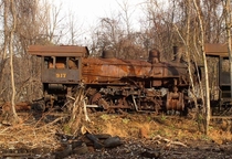 Abandoned W-class steam locomotive by Unknown 