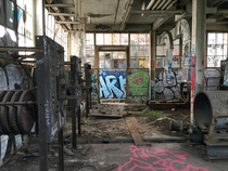 Abandoned warehouse in shipyard