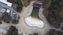 Abandoned wave pool at former Geauga Lake Waterpark 