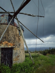 Abandoned windmill in Portugal