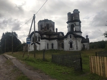 Abounded church near the village of Sheltozero outjrv Republic of Karelia Russia