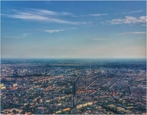Aerial Berlin from a hot air balloon 