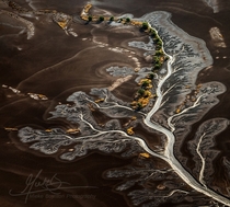 Aerial photo of dry tidal mudflats in the East Kimberley Australia Photo by Mieke Boynton 