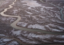 Aerial photo of the Colorado River Delta taken from my paramotor x OC SkyPacking