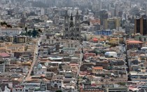 Aerial view of Quito Ecuador 