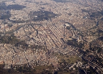 Aerial view of Rome Italy Founded in  BC 