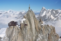 Aiguille du Midi Mont Blanc massif the French Alps 