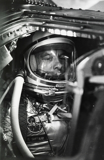 Alan Shepard waits to become the first American in space Cape Canaveral  photograph by NASA 