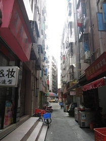 Alley in an Urban Village in Shenzhen China 