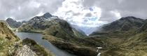 Alpine panorama along the Routeburn New Zealand 
